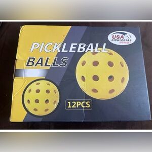 12 Pack Pickleball Balls Set Standard 40 Holes Ball Meet USAPA Standard